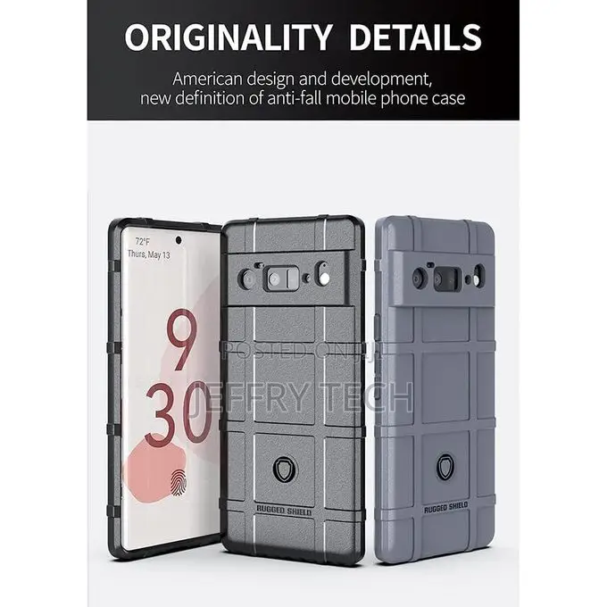 Pixel 6 Pro,Rugged Shield Slim Phone Case With Heavy Duty Shockproof M