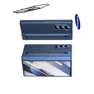 Samsung Galaxy Z Fold 5 Leather Case. Blue