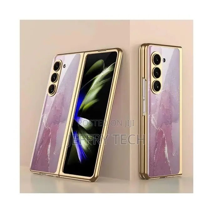 Luxury Red Marble Case for Samsung Galaxy Z Fold 3/4/5/6/7 – Shockproo