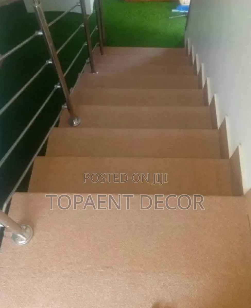 Carpeted Perfection Beige House Staircase Wall to Wall Carpets