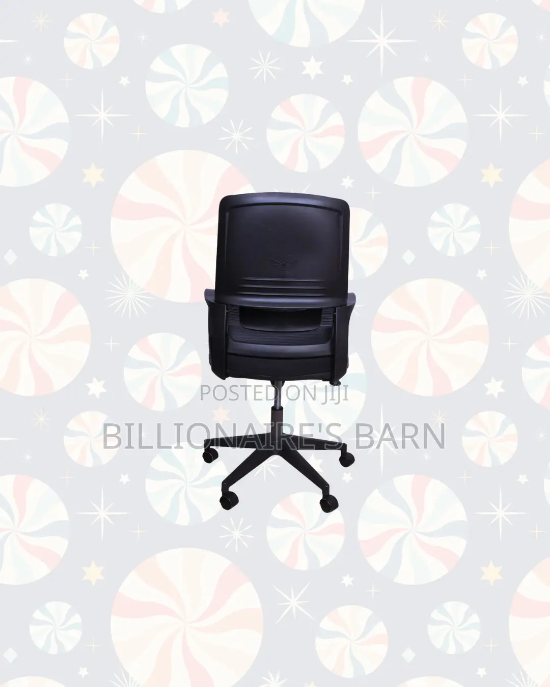 Black Ergonomic Mesh Office Chair Mid Back Lumbar Seating Solution