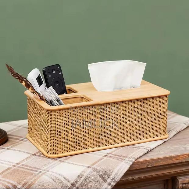 High-Grade Modern Rattan Serviette Holder - Bz - thumbnail 4
