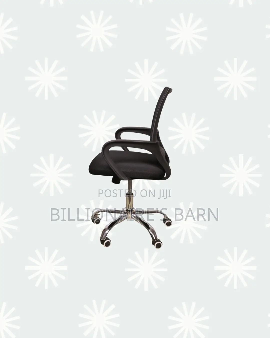 Secretarial Mesh Chair Ergonomic Fabric Seat With Lumbar Comfort
