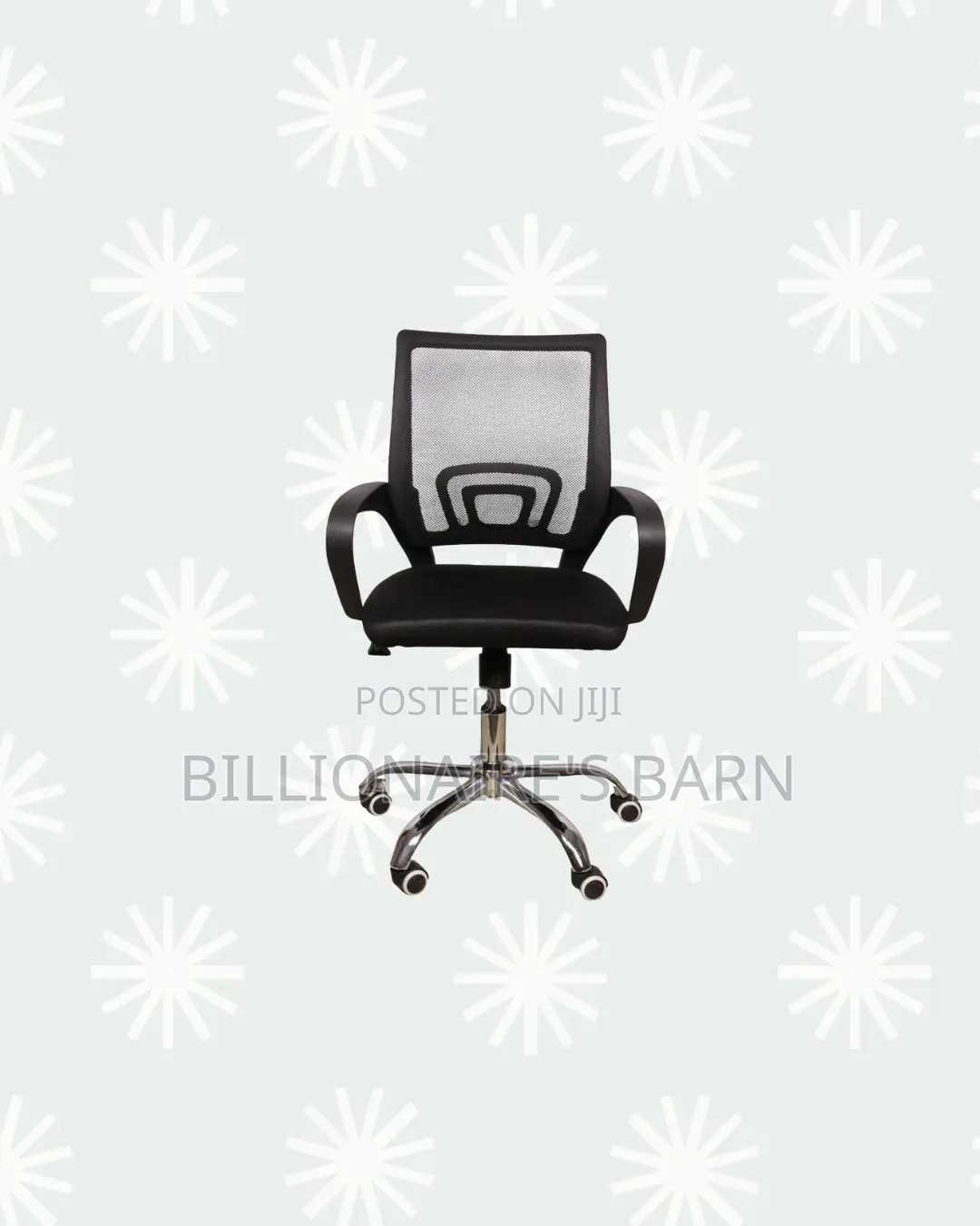 Secretarial Mesh Chair Ergonomic Fabric Seat With Lumbar Comfort