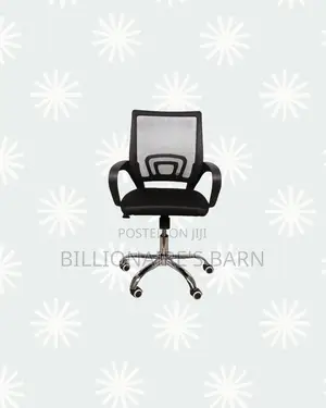 Secretarial Mesh Chair Ergonomic Fabric Seat With Lumbar Comfort