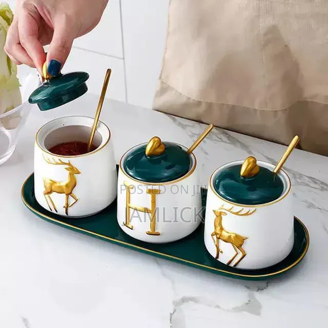 Luxurious Sugar / Spice Dish Set - Sp