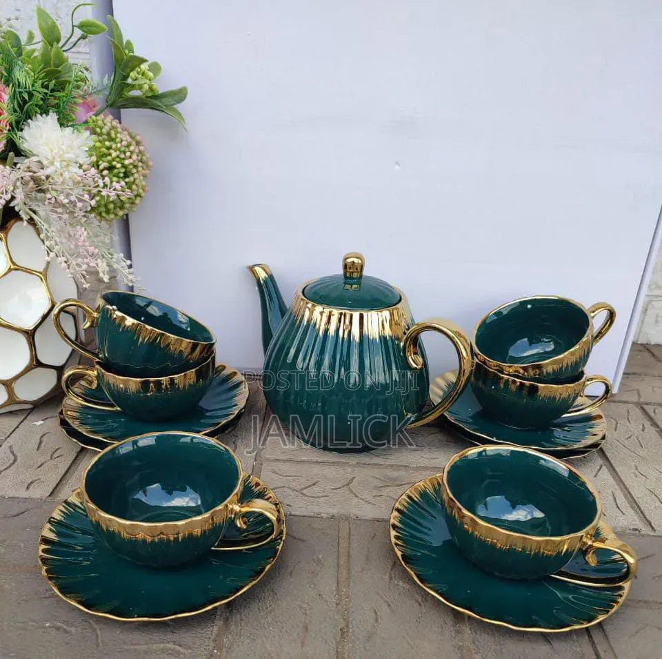Tea Set With Gold Rim - Sp