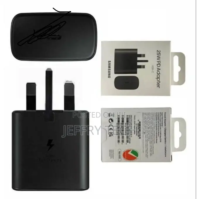 Samsung 25 Watts Fast Charger Adapter for Galaxy A15,A25,A05s,S23fe Wi