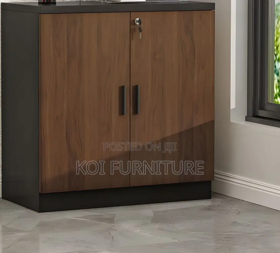 Office Cabinet; Wooden Executive Credenza Cabinet With 2 Doors