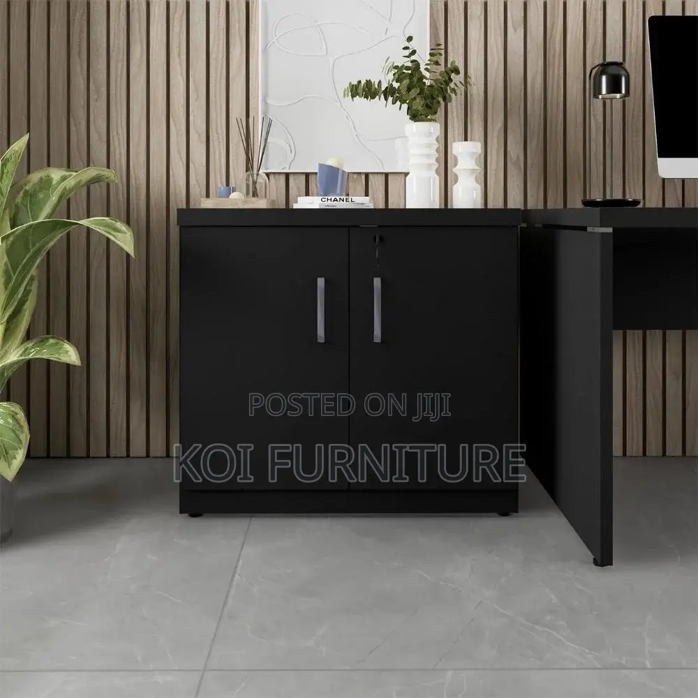 Office Cabinet; Wooden Executive Credenza Cabinet With 2 Doors