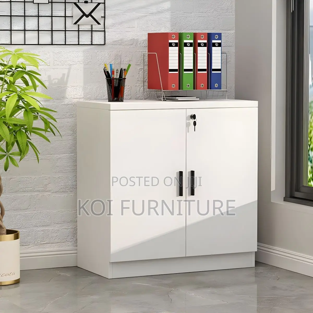 Office Cabinet; Wooden Executive Credenza Cabinet With 2 Doors