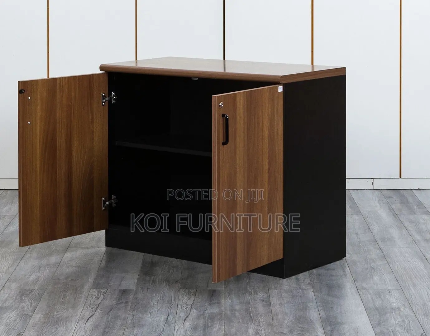 Office Cabinet; Wooden Executive Credenza Cabinet With 2 Doors