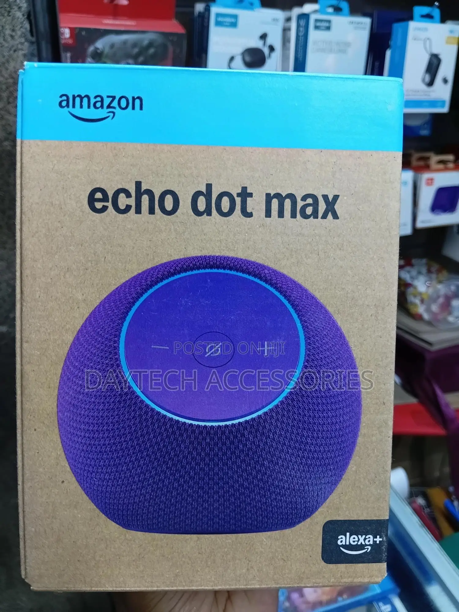 Echo Dot Max Smart Speaker in the Amethyst (Purple) Color.