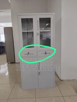 Modern White Office Cabinet