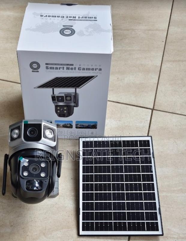 Solar Powered Outdoor V380 Dual Lens Wifi Camera 360degrees