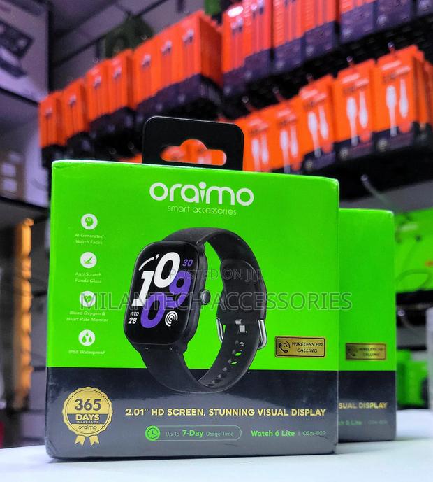 Oraimo Watch 6 Lite 2.01'' Smart Watch With Cool Ui Interface