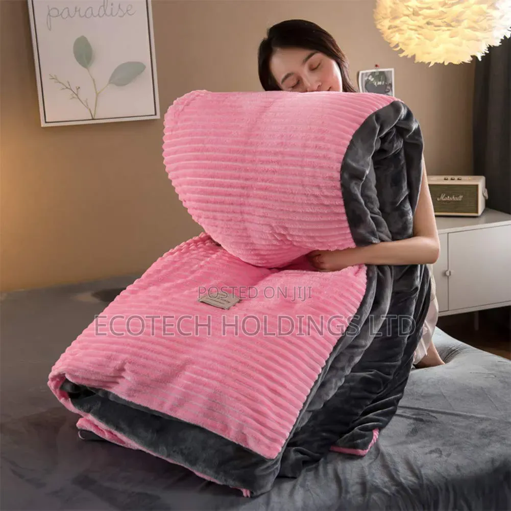 Pink Single Velvet Duvet Pny7