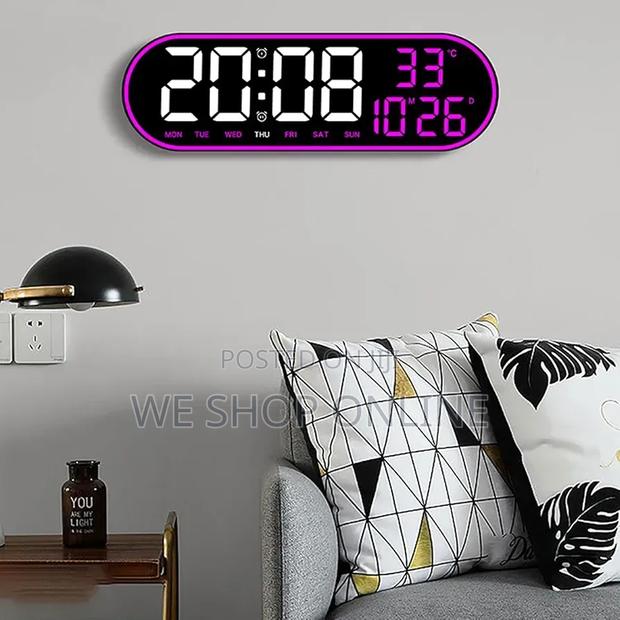 Led Digital Alarm Clock, 38*12cm - thumbnail 5