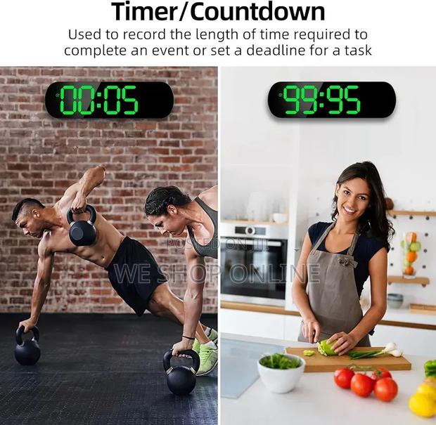 Large Led Digital Alarm Clock, 43×12cm. - thumbnail 4