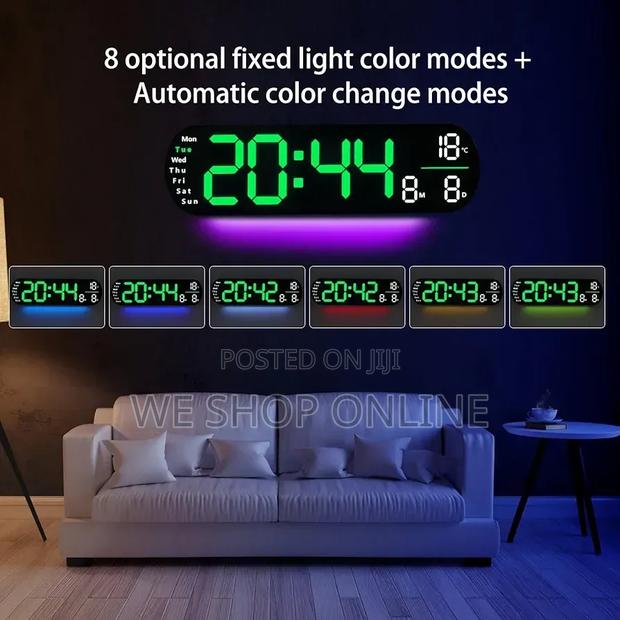Large Led Digital Alarm Clock, 43×12cm. - thumbnail 5