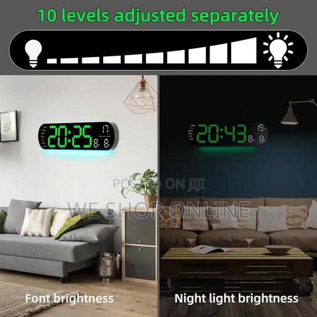 Large Led Digital Alarm Clock, 43×12cm. - thumbnail 6