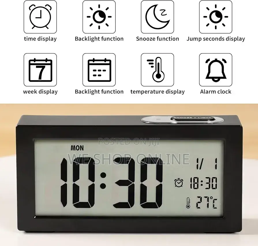 Digital Alarm Clock,Led Clock for Bedroom