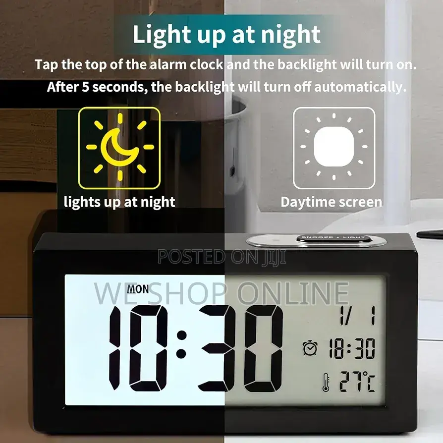 Digital Alarm Clock,Led Clock for Bedroom