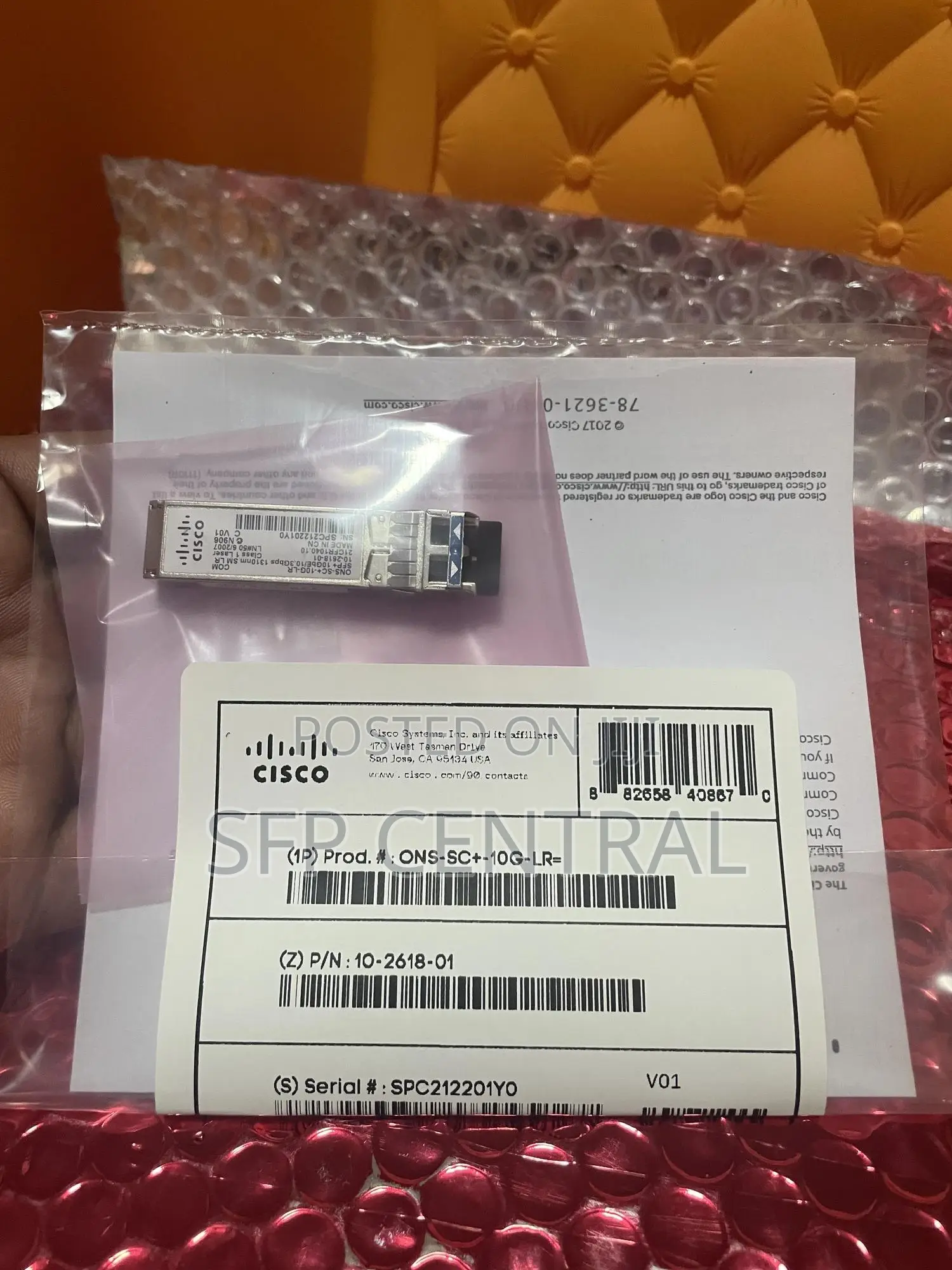 Cisco Ons-Sc+-10g-Lr Transceiver Module 10-2618-01