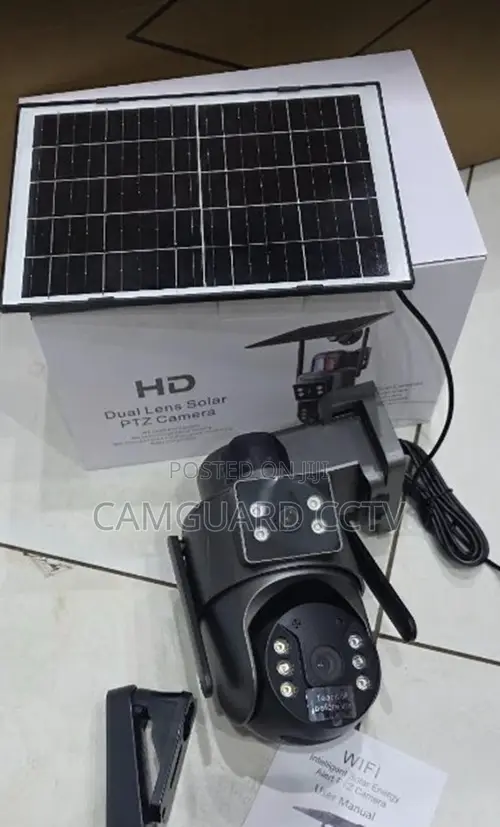 Ubox Wifi Solar CCTV Camera With Double Lens 6mp