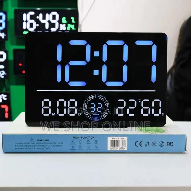 Modern Led Digital Alarm Clock, 33*22cm - thumbnail 2