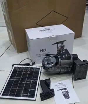 Wifi Dual Lens Ubox PTZ Solar Camera Full Hd 6mp Colored