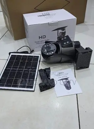 Solar Powered Wifi Dual Lens CCTV PTZ Camera Full Color 6mp