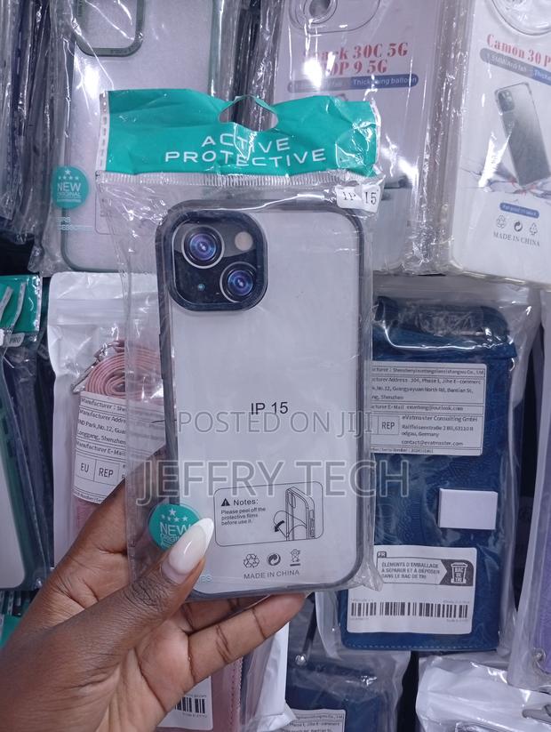 iPhone 15 Dark Blue Fabric Smartphone Pouch - main view