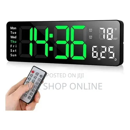 Led Digital Alarm Clock Large Display, 39*13cm