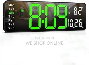 Led Digital Alarm Clock Large Display, 39*13cm