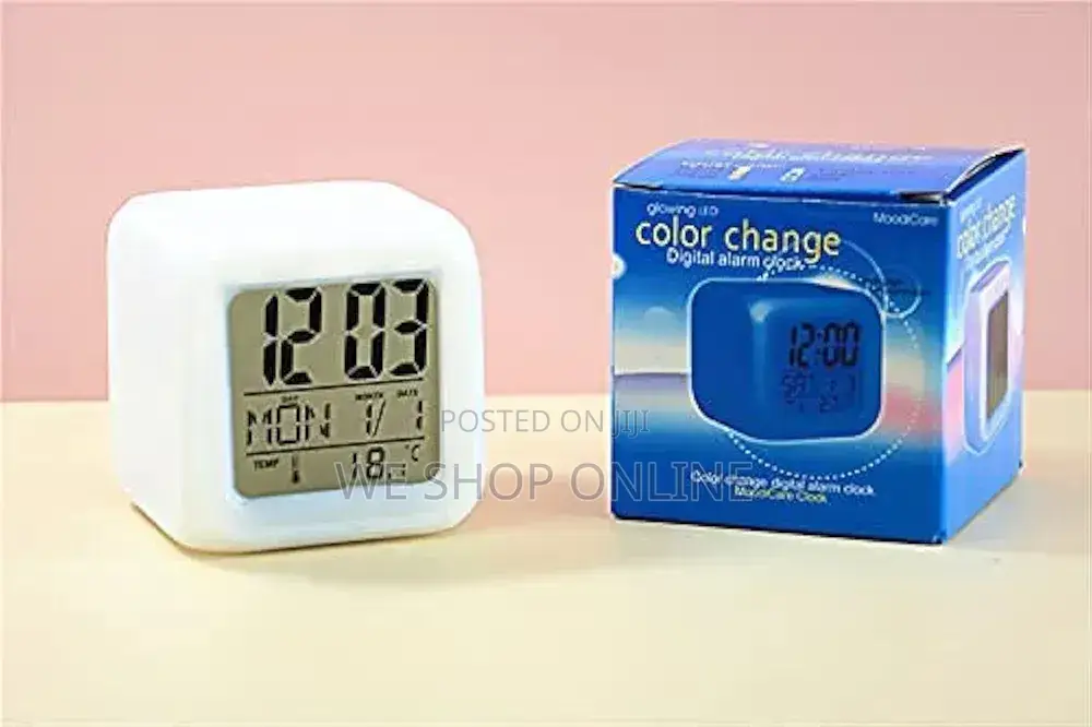 Color Changing Cube Led Alarm Clock