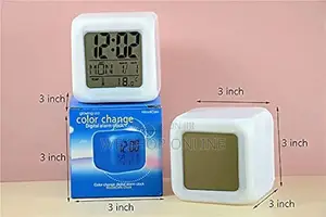 Color Changing Cube Led Alarm Clock