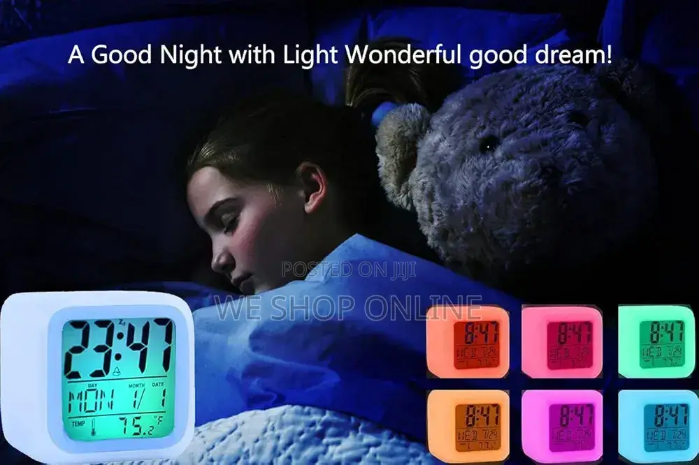 Color Changing Cube Led Alarm Clock
