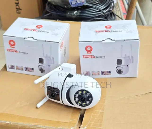 Dual Lens Wifi Security Camera PTZ Light Bulb Camera With Antenna