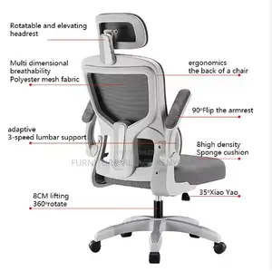 Imported White Swivel Ergonomic Mesh Chair