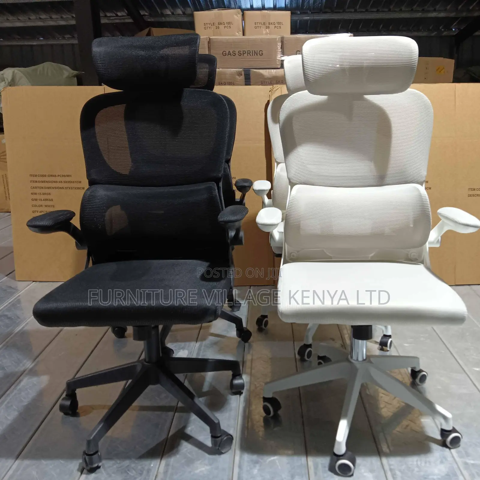 Imported White Swivel Ergonomic Mesh Chair