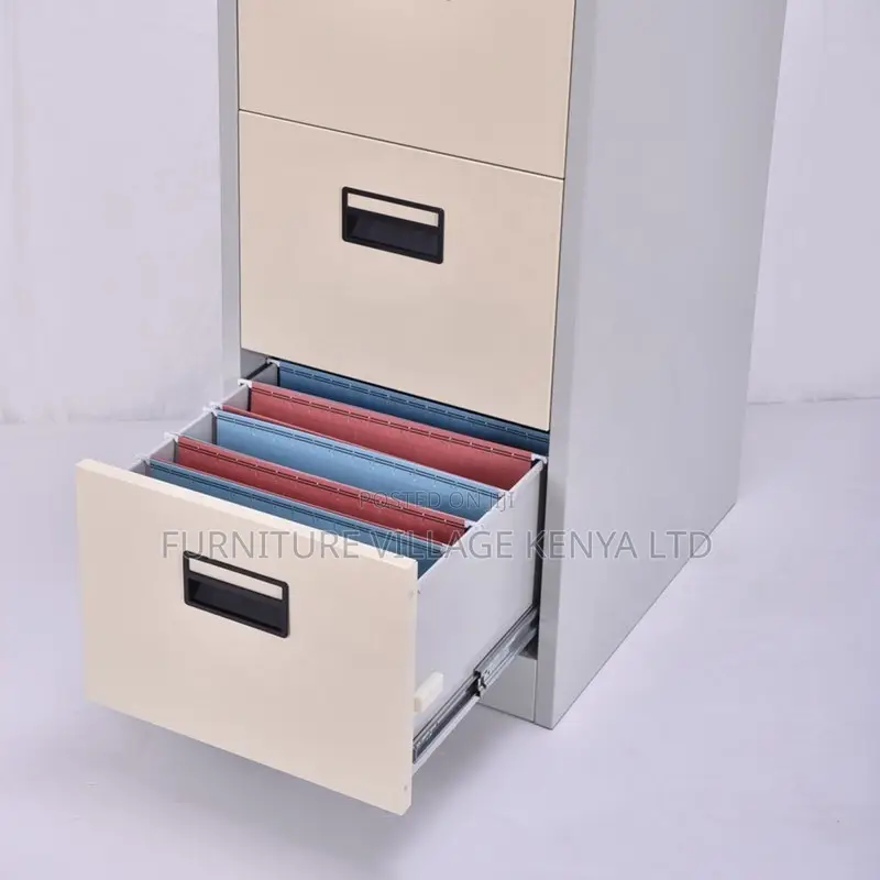 4-Drawers Modern Metallic Storage Locker