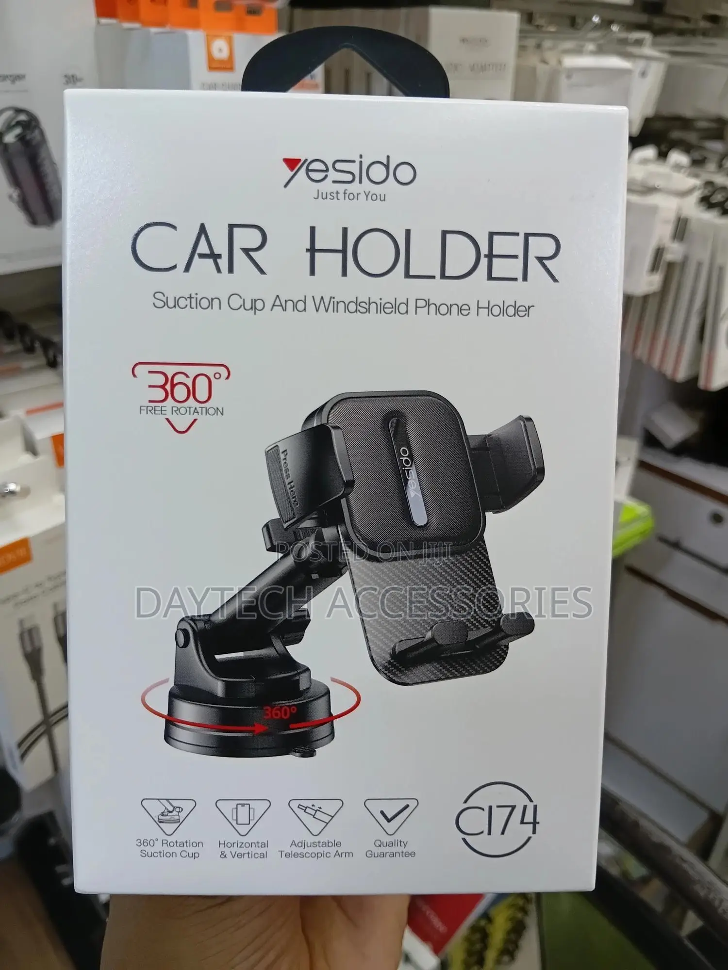 This Yesido C174 Suction Cup and Windshield Car Phone Holder.