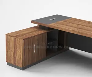 1.8m Executive L-Shaped Brown Boss Table