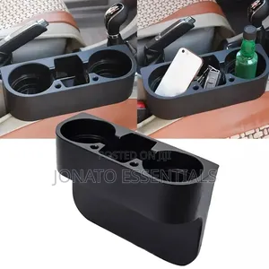 Car Seat Gap Organizer Double Cup Holder Phone Slot – Black