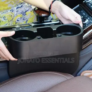 Car Seat Gap Organizer Double Cup Holder Phone Slot – Black