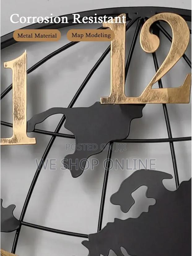 Large World Map Wall Clock - thumbnail 3
