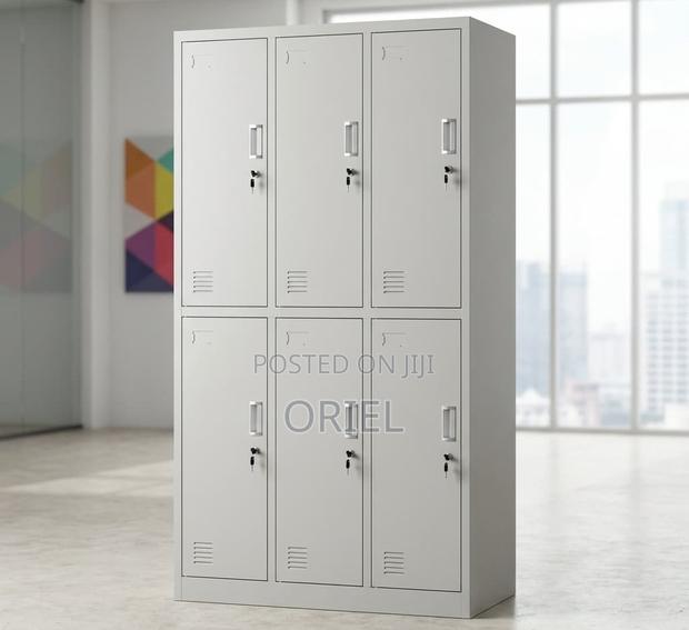 Office Cabinet : Office 6-Door Metallic Steel Cabine