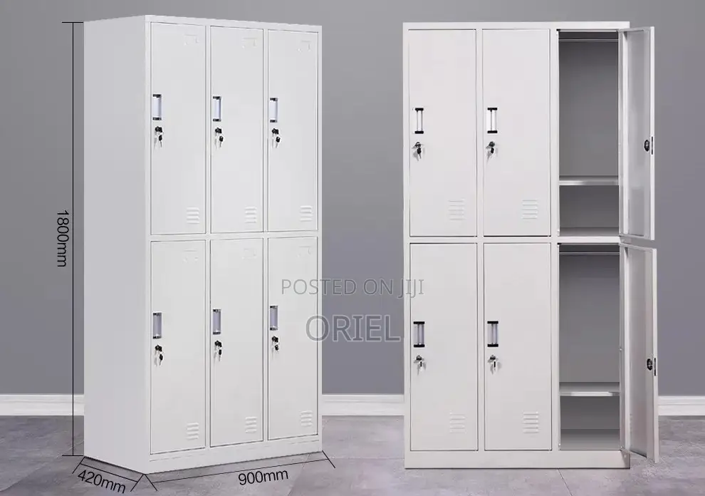 Office Cabinet : Office 6-Door Metallic Steel Cabine