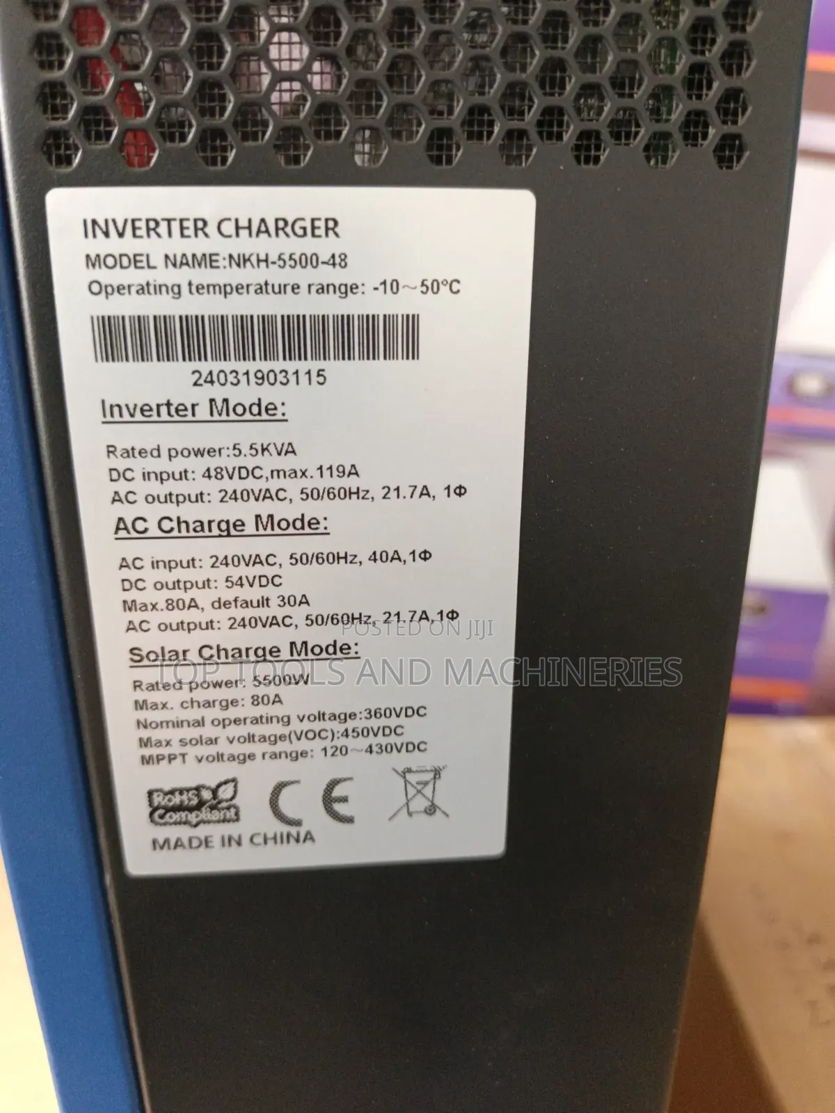 5.5kva 48v 80amps Snadi Hybrid Solar Inverter With Inbuilt MPPT